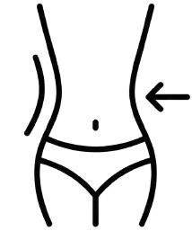Slim waist body icon