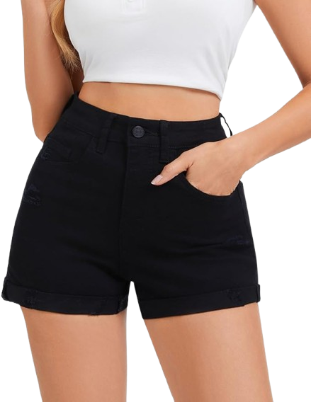 Casual Frayed Summer Shorts for Women 
